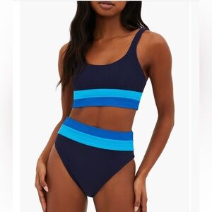 New Beach Riot Colorblock Bikini Set